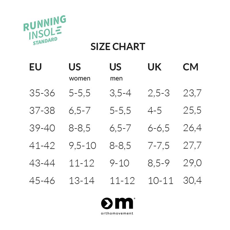 Vložky do bot Orthomovement Running Standard